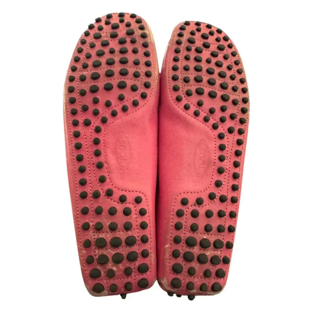 Tod’s Gommino Hot Pink Leather Driving Loafers Moccasins Women’s 8 Italy